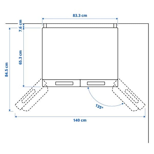 Ikea RIBBENÅS - Double door refrigerator/freezer, IKEA 700 freestanding/inox,347/169 l