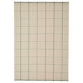 RIDSTIG rug, flatwoven, off-white/green, 133x195 cm