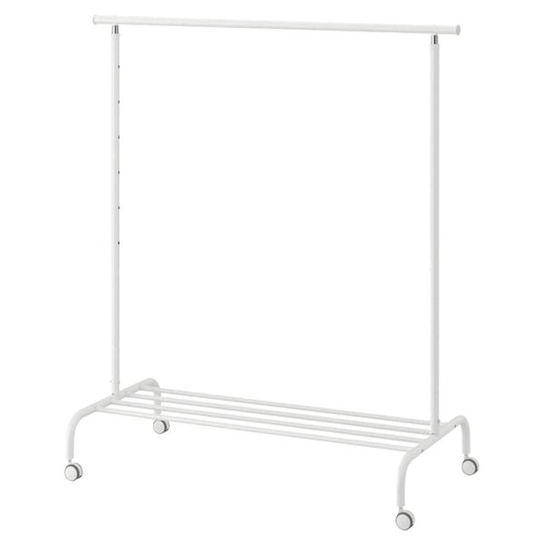 RIGGA clothes rack, white, 111 cm