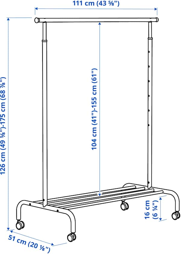 Ikea RIGGA - Clothes rack, white