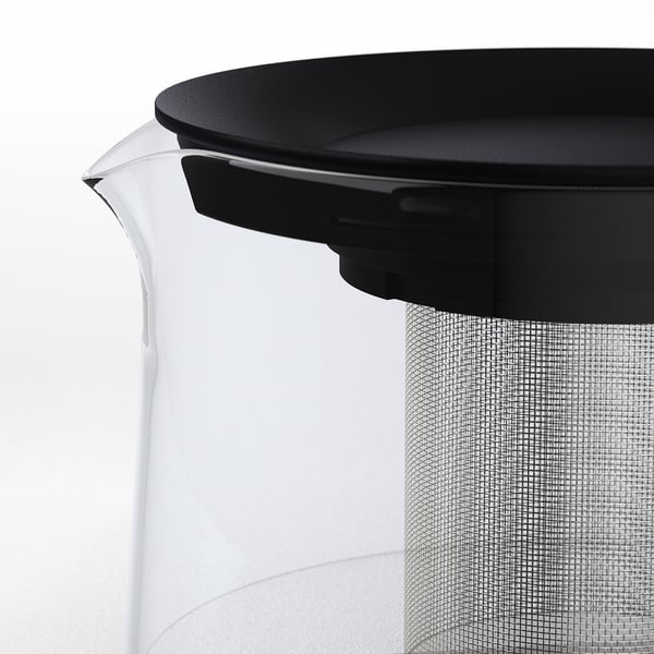 RIKLIG - RIKLIG Teapot, glass, 0.6 l