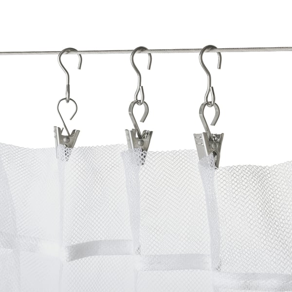 RIKTIG curtain hook with clip, 24 pack, 24 pack