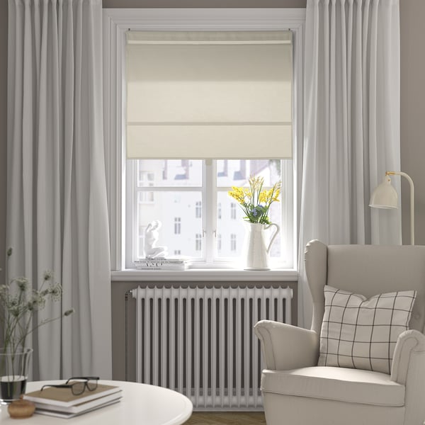 RINGBLOMMA - RINGBLOMMA Roman blind, beige, 80x160 cm