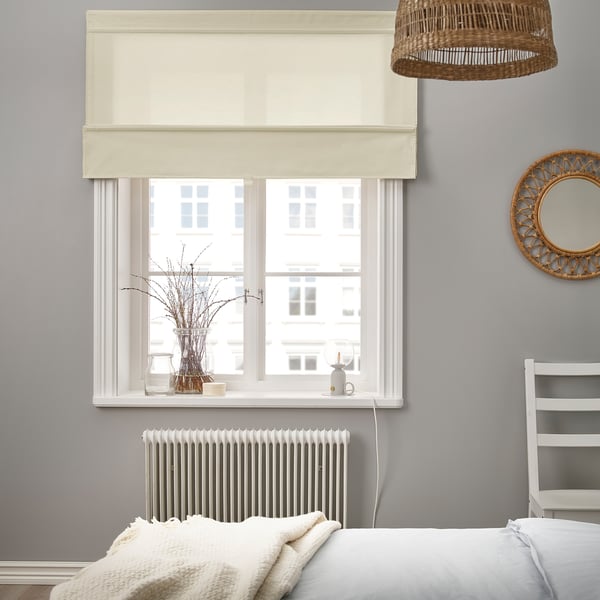 RINGBLOMMA - RINGBLOMMA Roman blind, beige, 140x160 cm