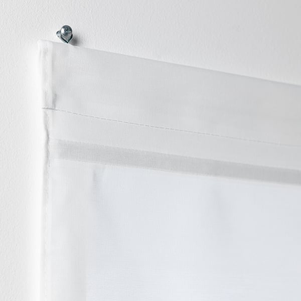 RINGBLOMMA Roman blind, white, 80x160 cm
