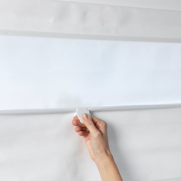 RINGBLOMMA - RINGBLOMMA Roman blind, white, 60x160 cm