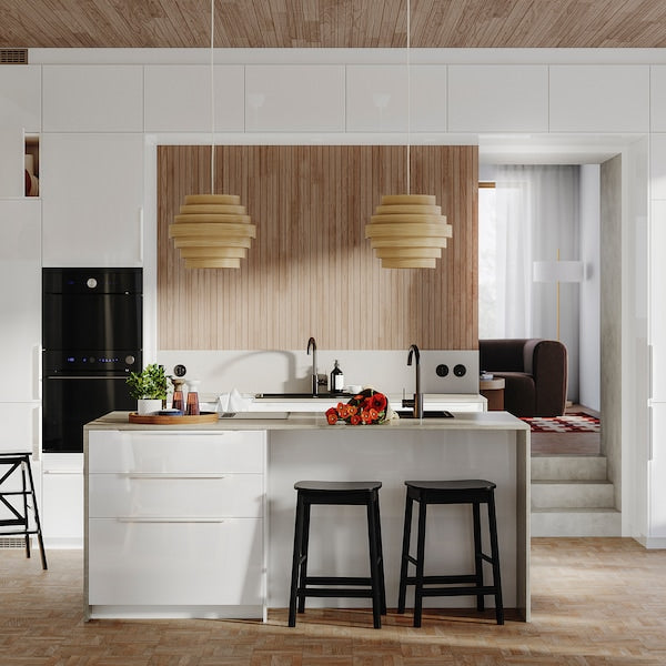 RINGHULT - Door, high-gloss white, 40x80 cm