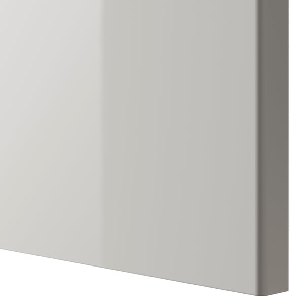 RINGHULT door, high-gloss light grey, 40x80 cm
