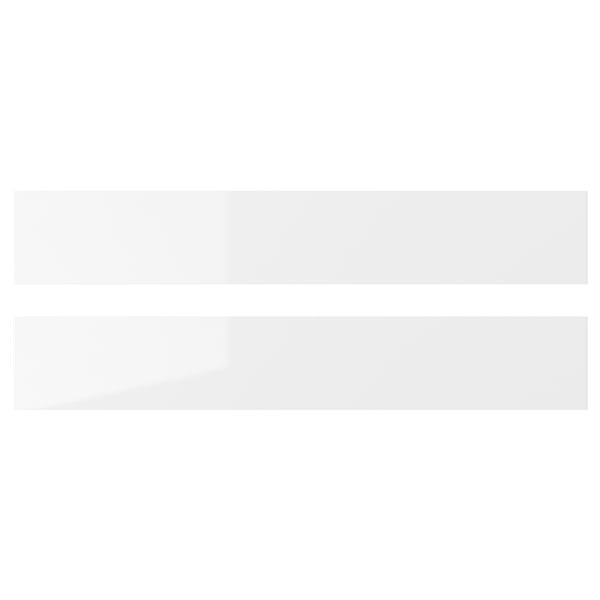 RINGHULT drawer front, high-gloss white, 60x10 cm, 2 pack