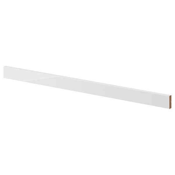 RINGHULT rounded deco strip/moulding, high-gloss light grey, 221 cm
