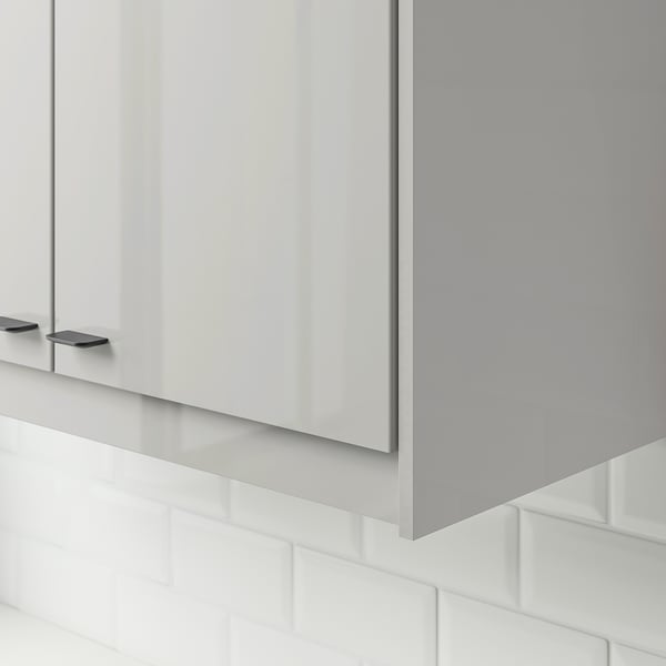 RINGHULT rounded deco strip/moulding, high-gloss light grey, 221 cm