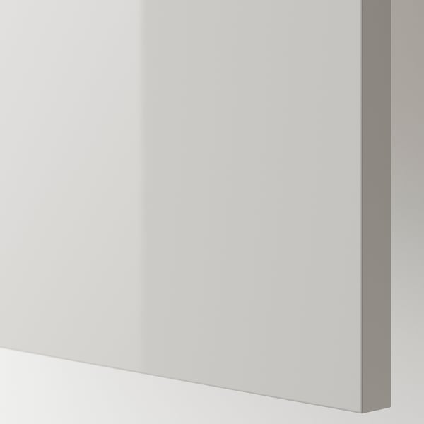 RINGHULT - Cover panel, high-gloss light grey, 39x86 cm