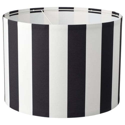 RINGSTA lamp shade, black/white, 42 cm