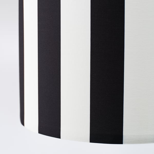 RINGSTA lamp shade, black/white, 42 cm