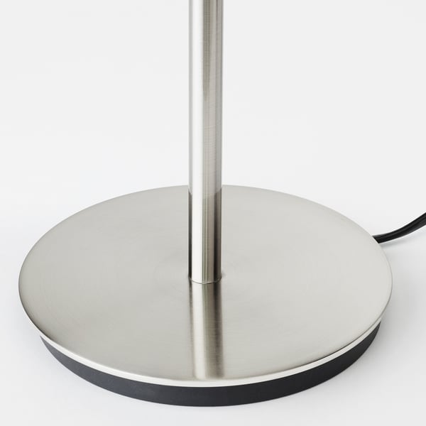 RINGSTA / SKAFTET table lamp, white/nickel-plated, 41 cm