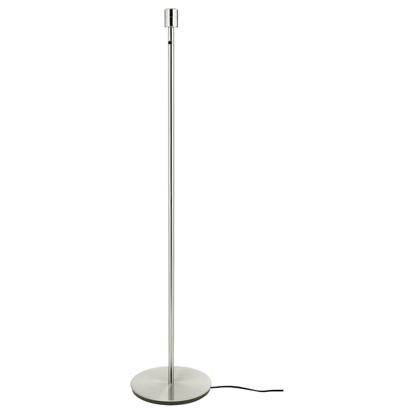 RINGSTA / SKAFTET floor lamp, white/nickel-plated, 29 cm