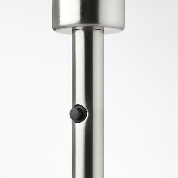 RINGSTA / SKAFTET floor lamp, white/nickel-plated, 29 cm