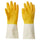 RINNIG - RINNIG Cleaning gloves, bright yellow/off-white, M