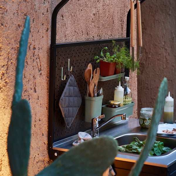 RINNIG pot holder, grey, 21x21 cm, 2 pack