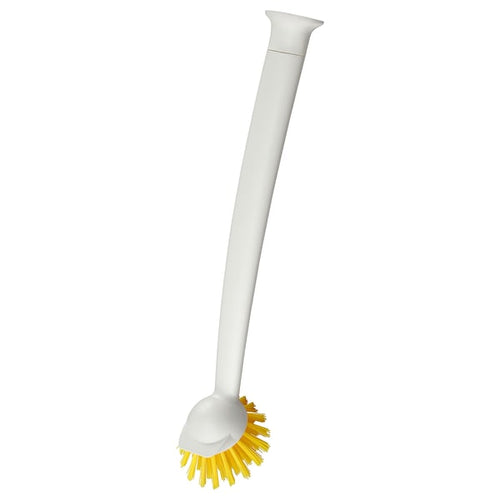 RINNIG - RINNIG Dish-washing brush, bright yellow/off-white