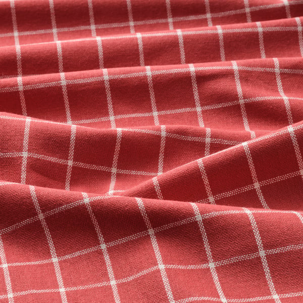 RINNIG tea towel, red/beige striped, 45x60 cm, 4 pack
