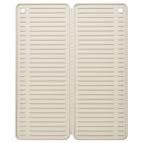 RINNIG dish drying mat, beige, 51x42 cm