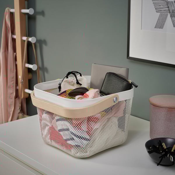 RISATORP - RISATORP Basket, white, 25x26x18 cm