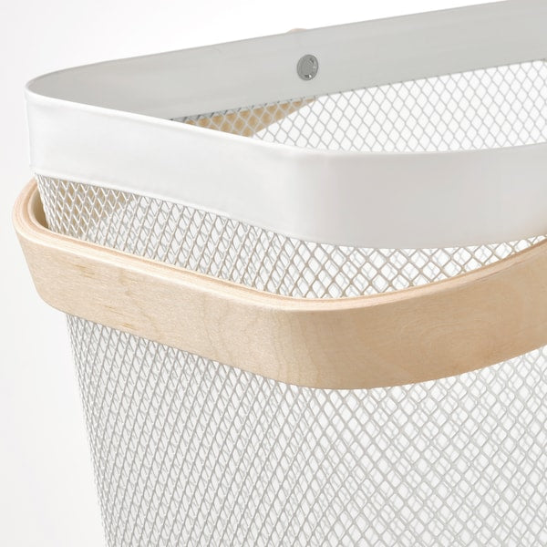 RISATORP - Basket, white, 27x42x23 cm