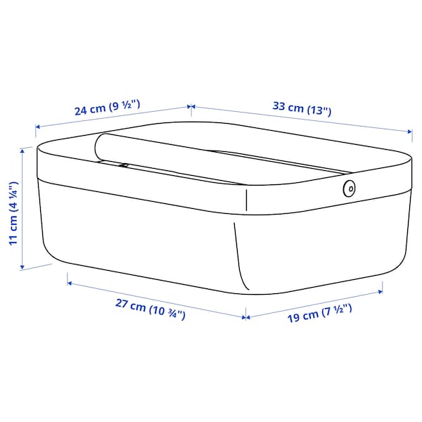 Ikea RISATORP - Basket with compartments, white, 33x24x11 cm