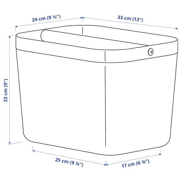 RISATORP - Basket with compartments, white, 33x24x23 cm