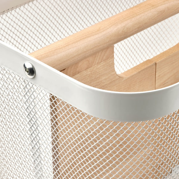 RISATORP - Basket with compartments, white, 33x24x23 cm