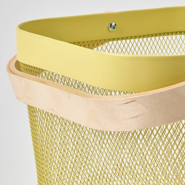 RISATORP - Basket, light yellow, 25x26x18 cm