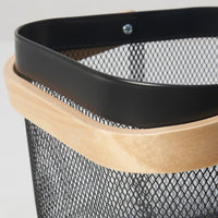 RISATORP - Basket, dark grey,25x26x18 cm