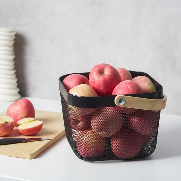 RISATORP - RISATORP Basket, dark grey, 25x26x18 cm