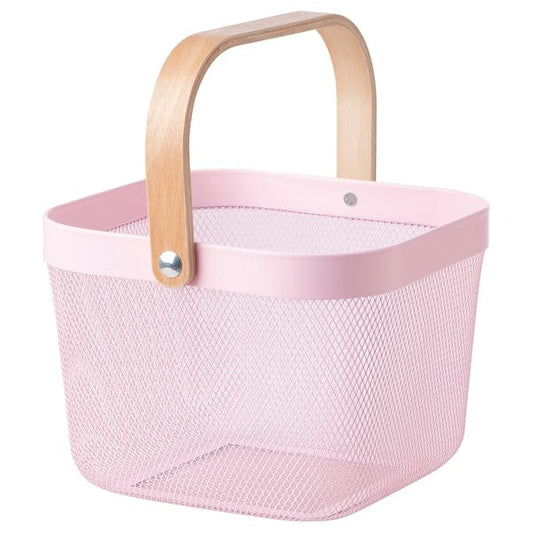 Ikea RISATORP - Basket, pink,25x26x18 cm