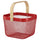 RISATORP basket, bright red, 25x26x18 cm