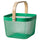 RISATORP - RISATORP Basket, dark green, 25x26x18 cm