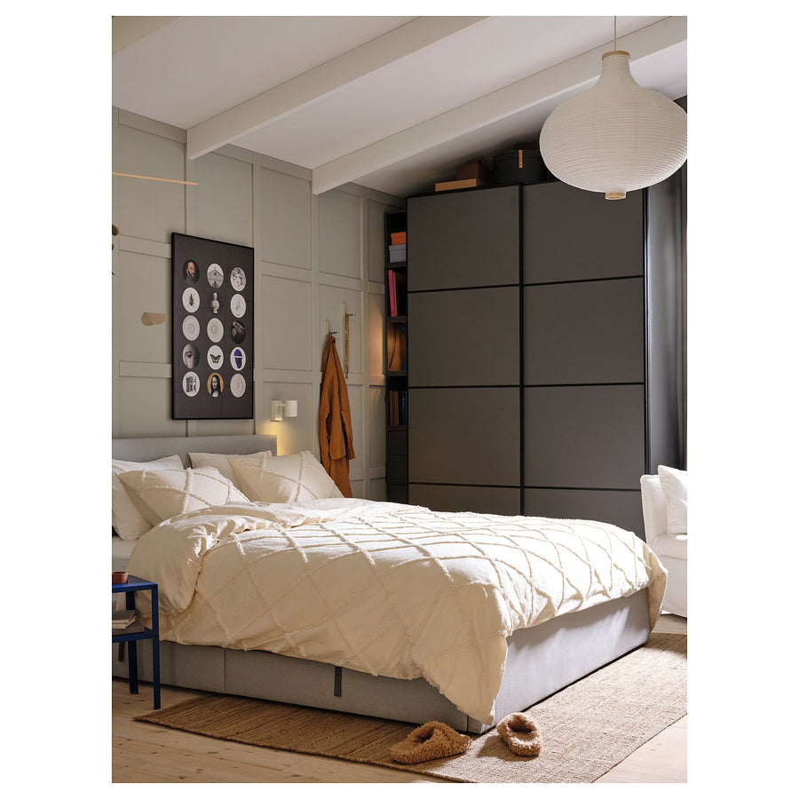 RISBYN / HAVSDJUP pendant lamp, onion shape/white, 57 cm