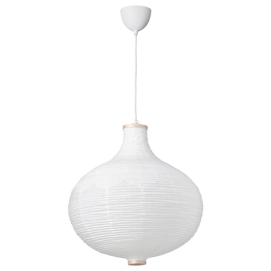 RISBYN / HAVSDJUP pendant lamp, onion shape/white, 57 cm