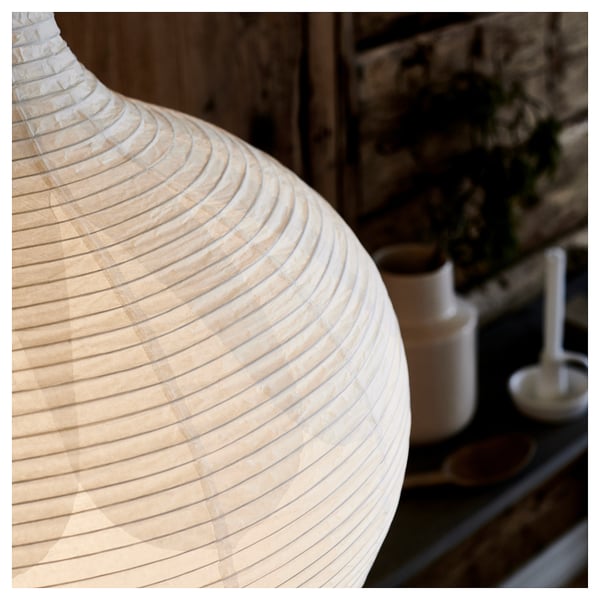 RISBYN - RISBYN Pendant lamp shade, onion shape/white, 57 cm