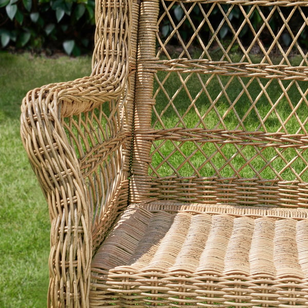 RISHOLMEN wing chair, in/outdoor, brown, 68x80x67 cm