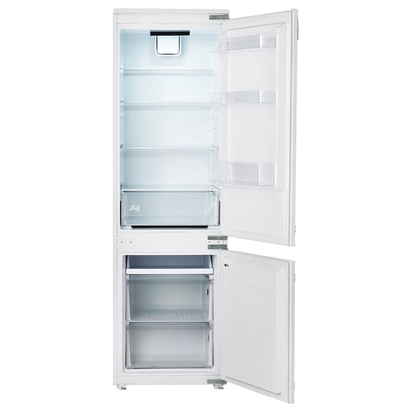 RISNÄS fridge/freezer, white/IKEA 500 integrated, 192/79 l