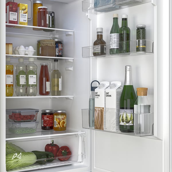 RISNÄS fridge/freezer, white/IKEA 500 integrated, 192/79 l