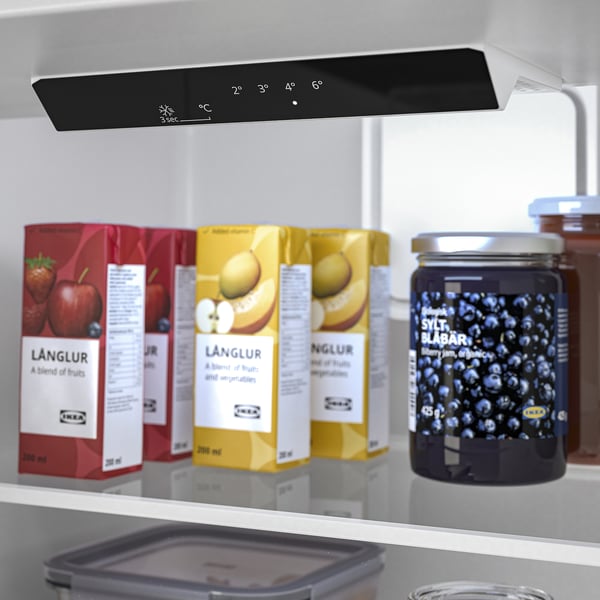 RISNÄS fridge/freezer, white/IKEA 500 integrated, 192/79 l