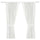 RITVA curtains with tie-backs, 1 pair, white/with heading tape, 145x300 cm