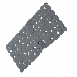 NON-SLIP BATH MAT ROCK W 75 D 36 CM VINYL ANTHRACITE