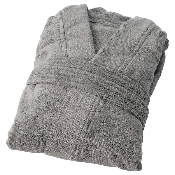 Ikea ROCKÅN - Bath robe, grey, L/XL