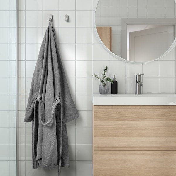 Ikea ROCKÅN - Bath robe, grey, S/M