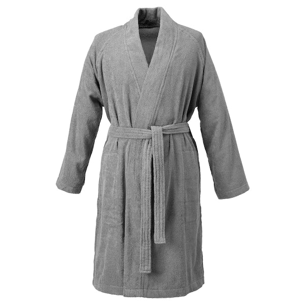 ROCKÅN - Bath robe, grey, L/XL