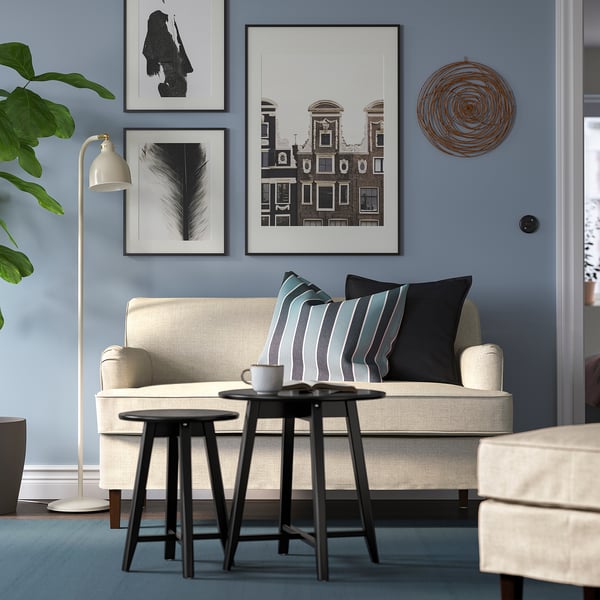 ROCKSJÖN 2-seat sofa, Kilanda light beige, 142x80x77 cm